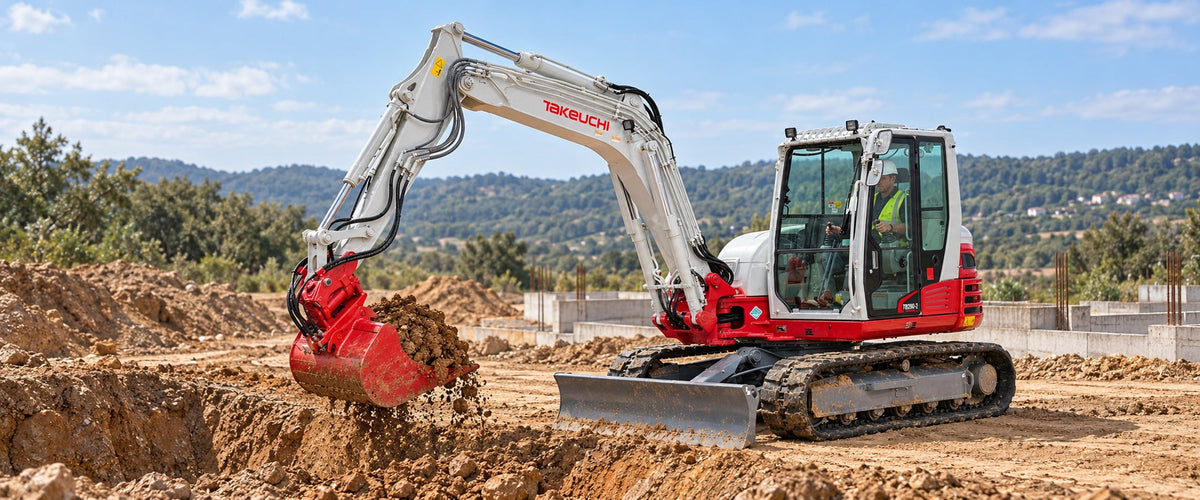Takeuchi TB290-2: força, versatilidade e precisão numa escavadora de 9 toneladas